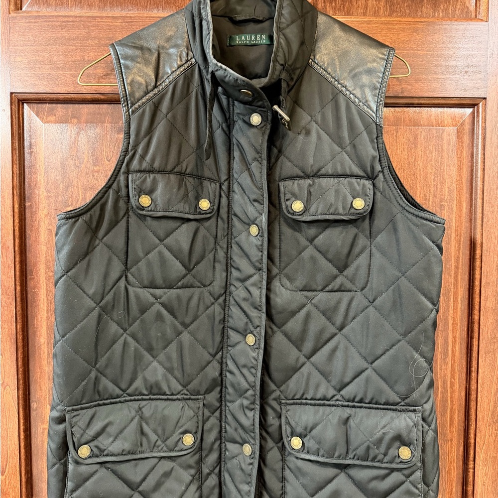 Ralph Lauren Black Quilted Vest